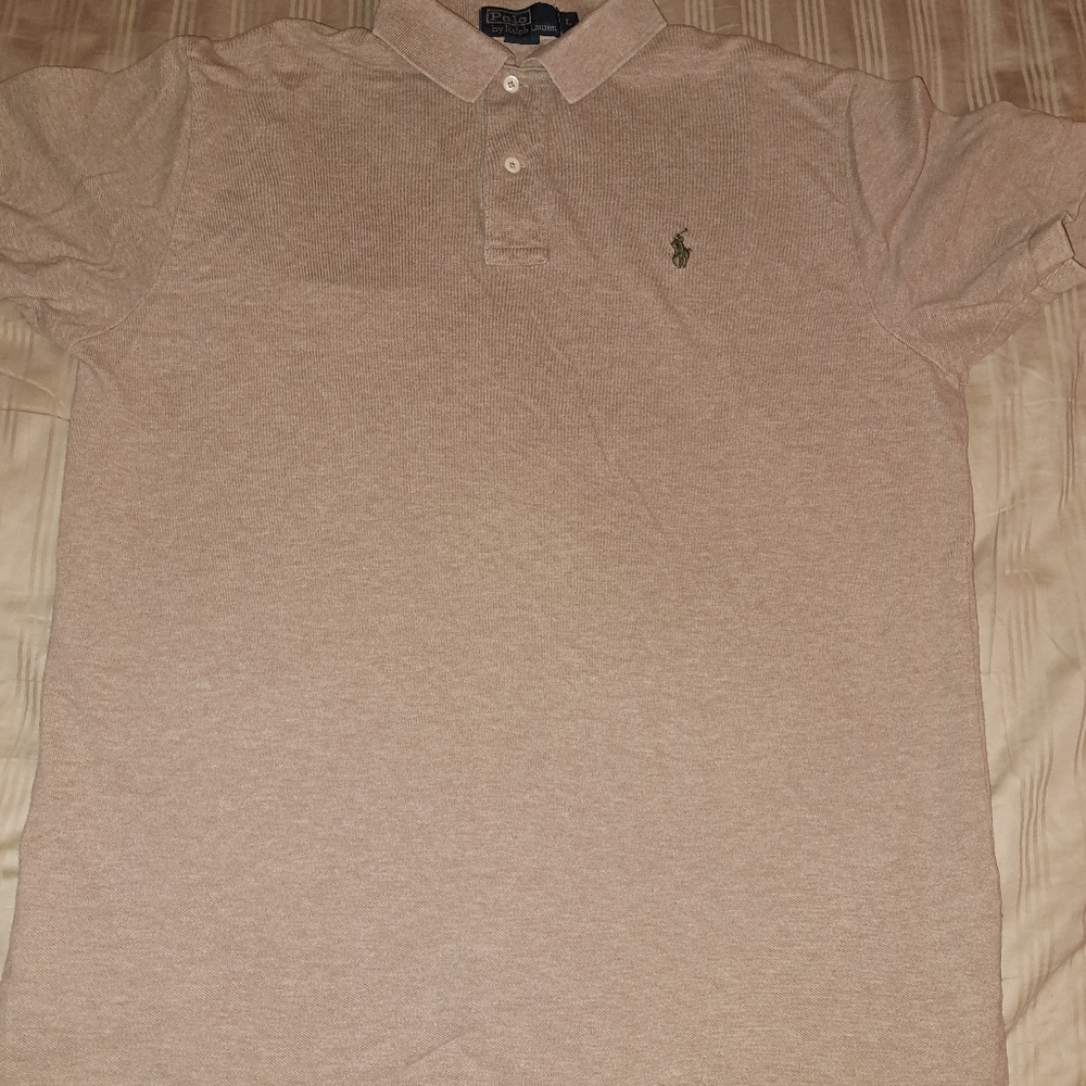 Vintage ralph lauren large tan polo